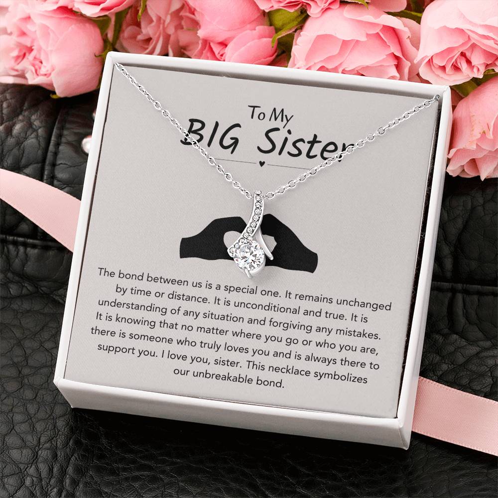 To My Big Sister Necklace - The bond between us is a special one - Gift for Big Sister - Alluring Beauty Necklace