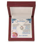 To My Granddaughter Necklace – Grandma to Granddaughter Birthday Graduation Gift – Crown Pendant Necklace