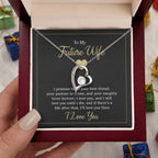 Future Wife Jewelry Gift - Long Lasting Romantic Necklace for Celebrating Love & Upcoming Marriage - Forever Love Necklace