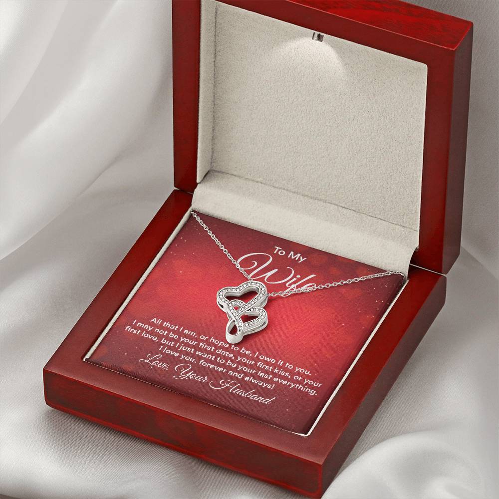 Valentine’s Day Gift for Wife - Emotional Jewelry from Husband for Anniversary Too - Heart-to-heart Pendant Necklace