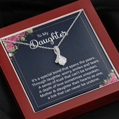 To My Daughter Necklace – Daughter Necklace for Graduation & Birthday Events – Alluring Beauty Necklace