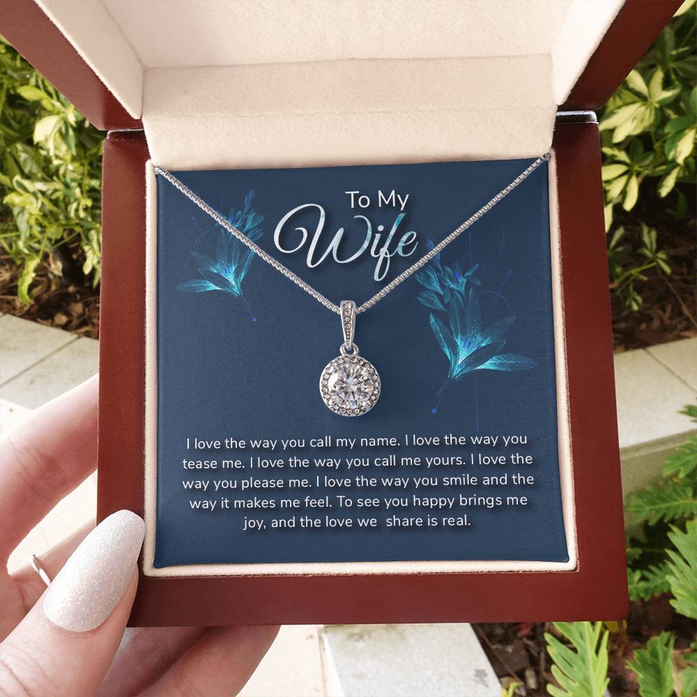 To My Wife Necklace - Loving Husband Gift, Meaningful Jewelry for Anniversary, Christmas & Valentine’s Day - Eternal Hope Necklace