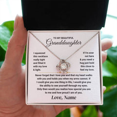 Delicate Necklace Gift for Granddaughter, Elegant Jewelry With Timeless Beauty, Love Knot Necklace, To My Beautiful Granddaughter