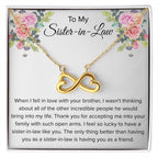To My Sister In Law Necklace - Gift for Bonus Sister - Endless Love Necklace