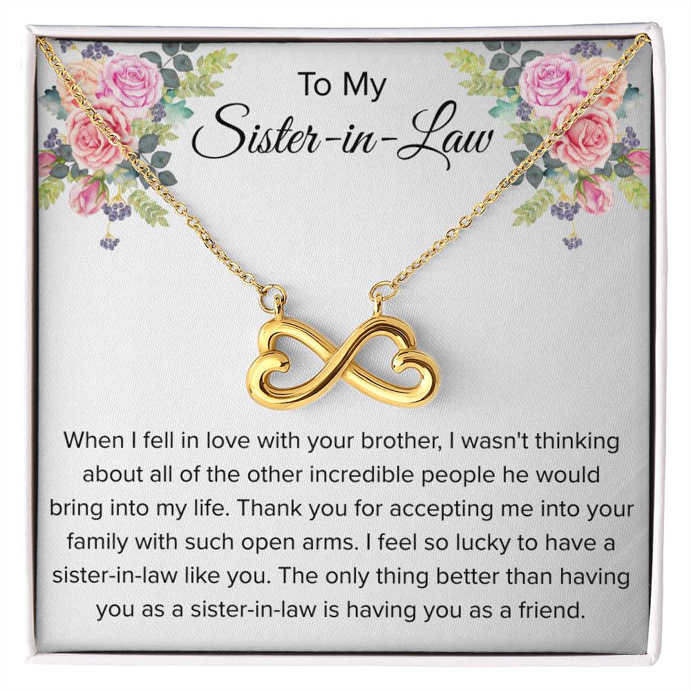 To My Sister In Law Necklace - Gift for Bonus Sister - Endless Love Necklace