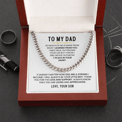Heartfelt Father’s Day Gifts, Thoughtful Necklace for Dad from Son, To My Dad