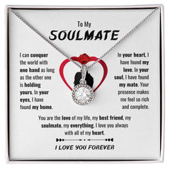 Future Wife Necklace Gift, Romantic Jewelry For Fiancée, Soulmate Pendant, Anniversary Gift For Her, To My Soulmate