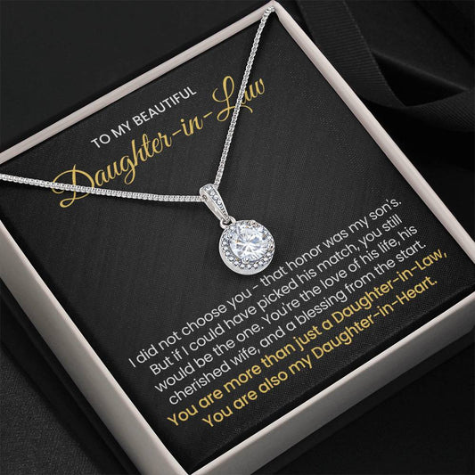 To My Daughter In Law - Eternal Hope Necklace - Gift for Daughter in Law