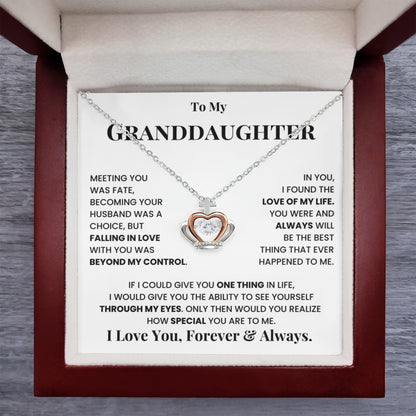 To My Granddaughter Necklace – Birthday & Graduation Jewelry for Granddaughter – Crown Pendant Necklace