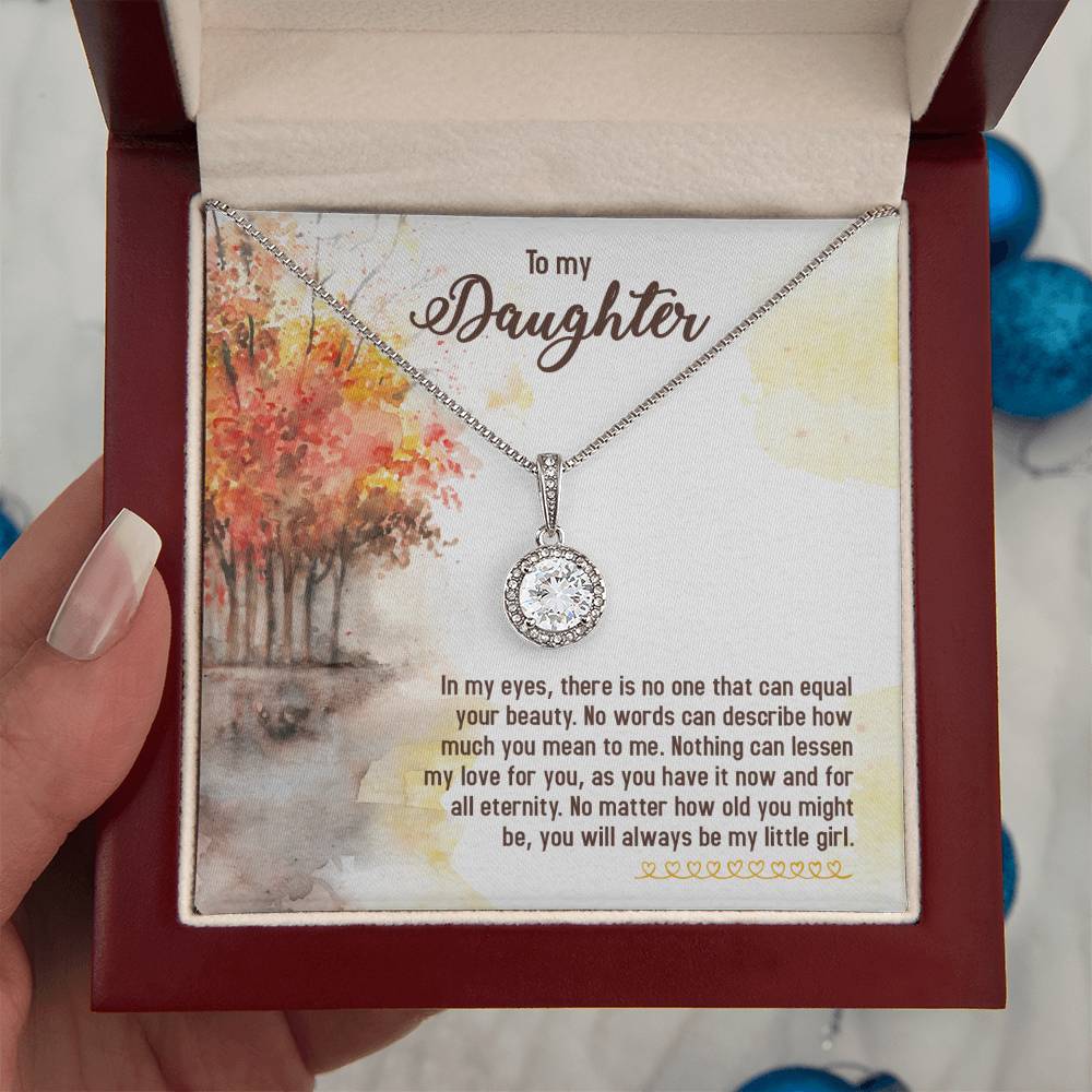 To My Daughter Necklace – Daughter Birthday & Graduation Jewelry Surprise – Eternal Hope Necklace