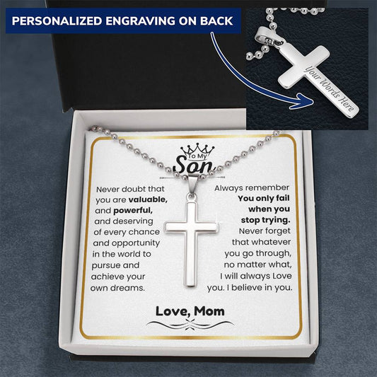 Son Cross Necklace from Mom