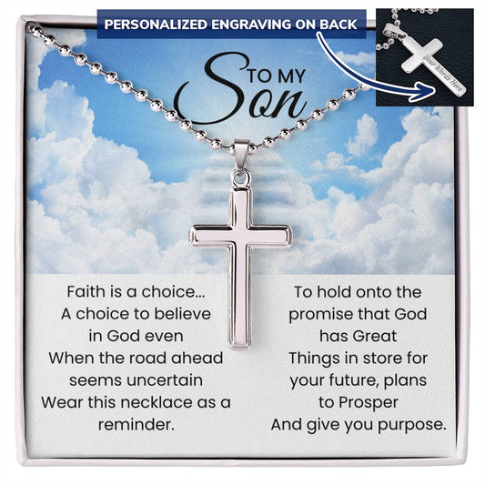 Son Gift from Parents - Faith Is A Choice Necklace