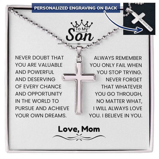 Gift for Son from Mom necklace