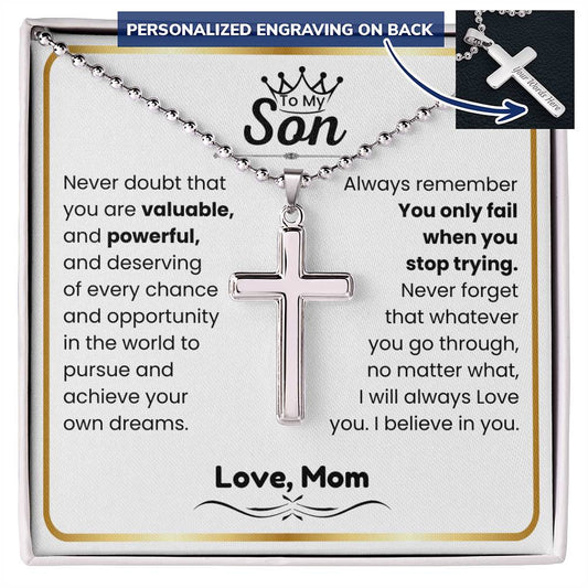 Son Cross Necklace from Mom