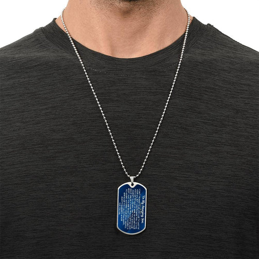 Amazing Gift for Son | Personalized Dog Tag Necklace