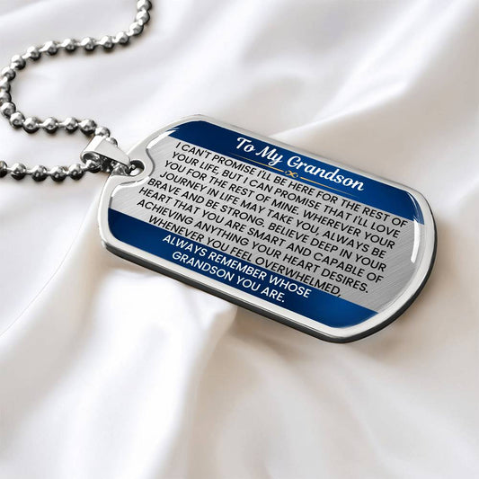 Grandson Dog Tag Necklace