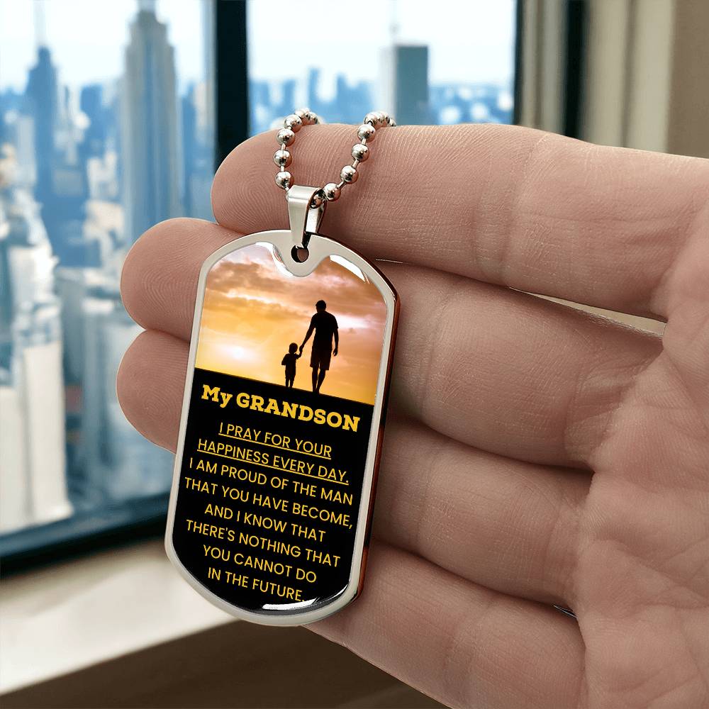 Celebrate Grandson's Birthday and Graduation with a Meaningful Dog Tag Necklace