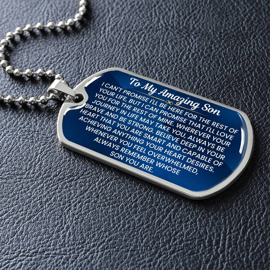 Amazing Gift for Son | Personalized Dog Tag Necklace