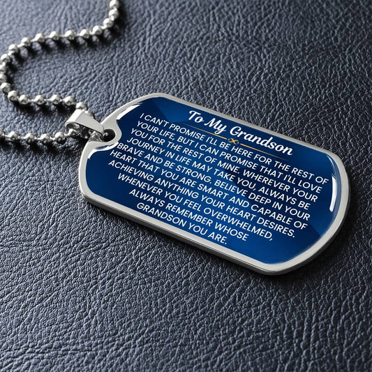 Grandson Dog Tag Necklace