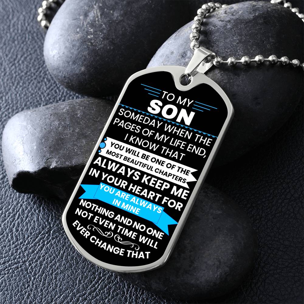 Sentimental Present for Son - Dog Tag Necklace