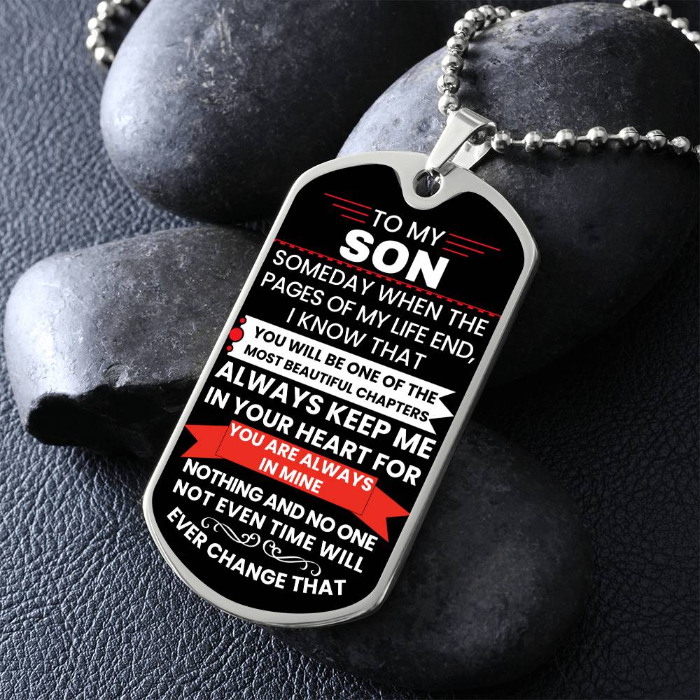 Heartfelt Gift for Son - Dog Tag Necklace