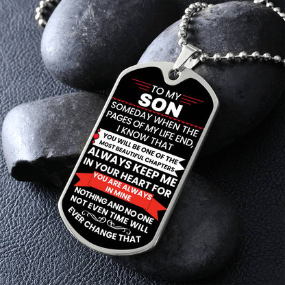 Heartfelt Gift for Son - Dog Tag Necklace