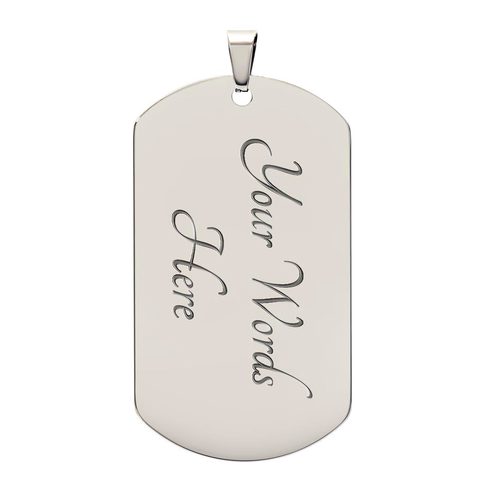 Dog Tag Necklace for Son