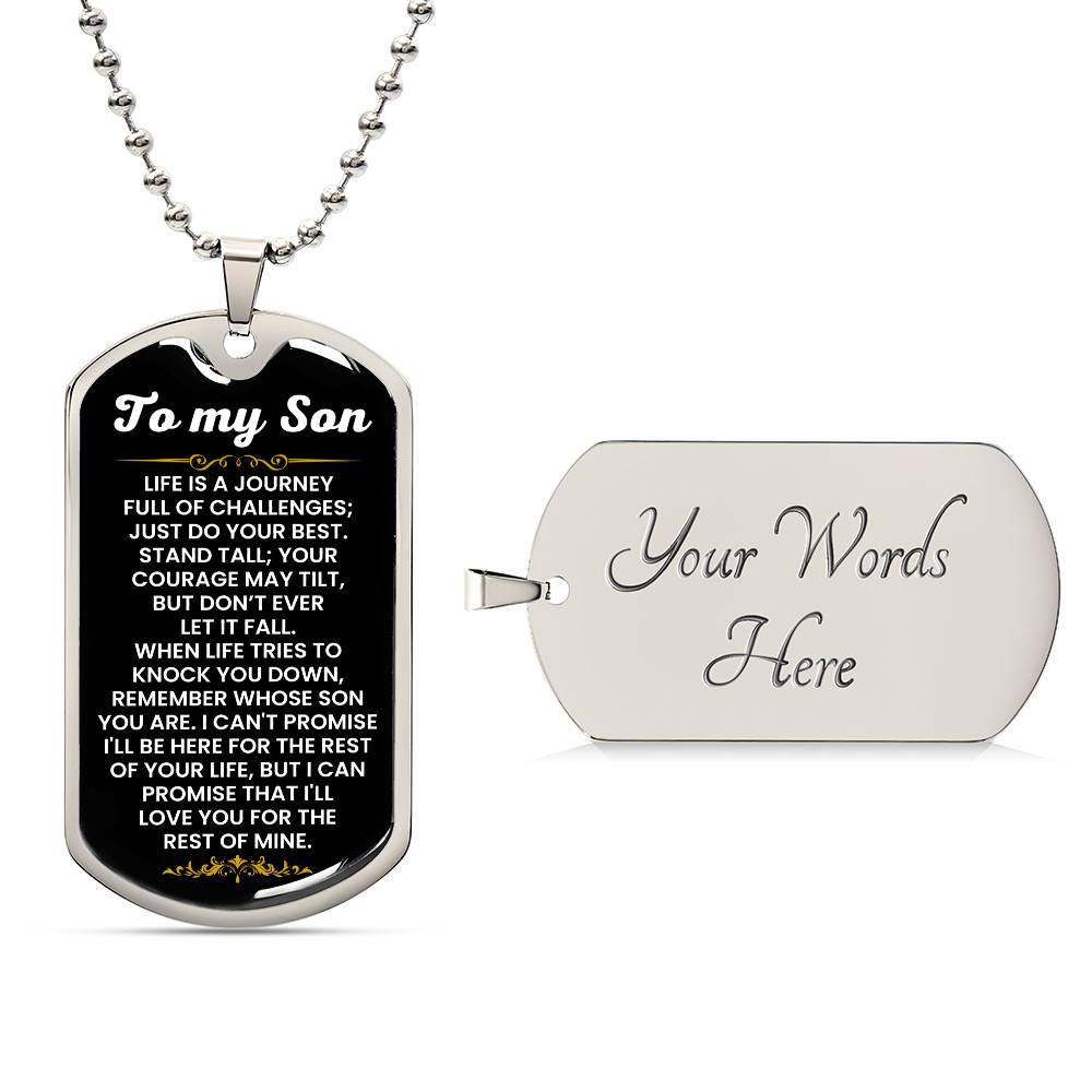 Birthday Gift for Son - Dog Tag Necklace