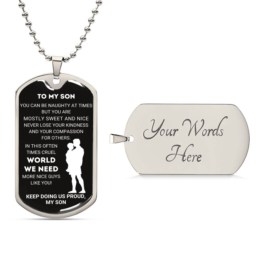 High-Quality Surgical Steel Dog Tag Necklace