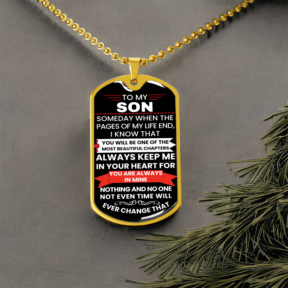 Easter Gift for Son - Dog Tag Necklace