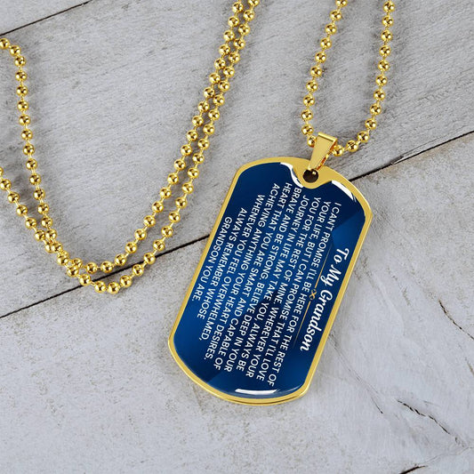 Grandson Dog Tag Necklace