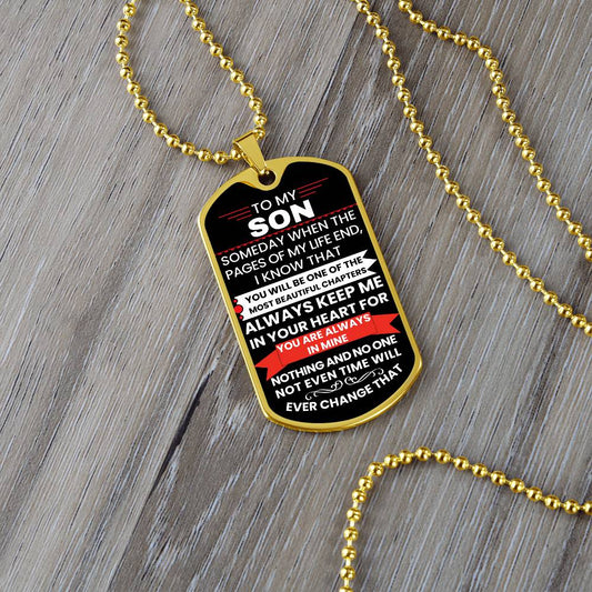 Heartfelt Gift for Son - Dog Tag Necklace