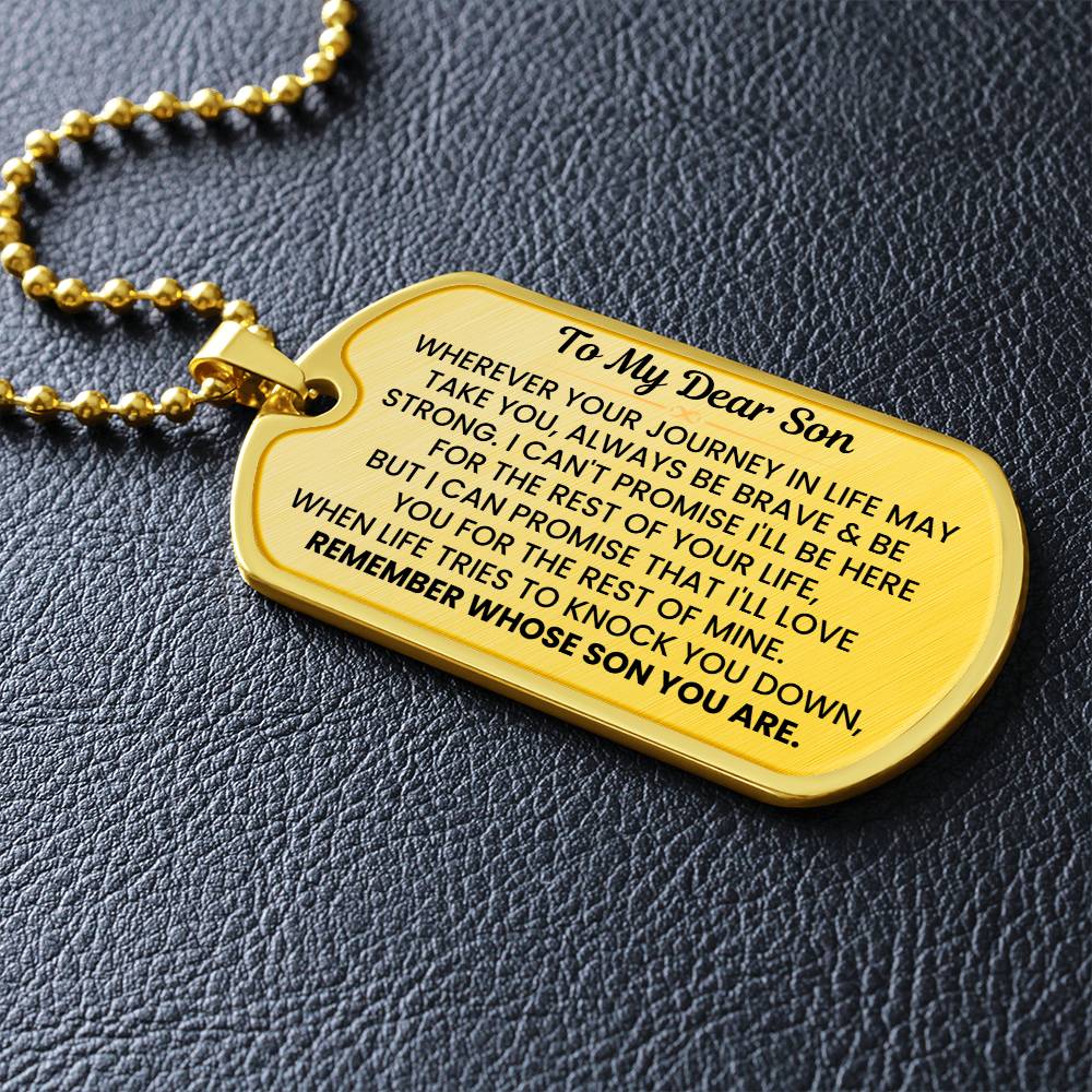 Just because gift for son - Stylish dog tag necklace