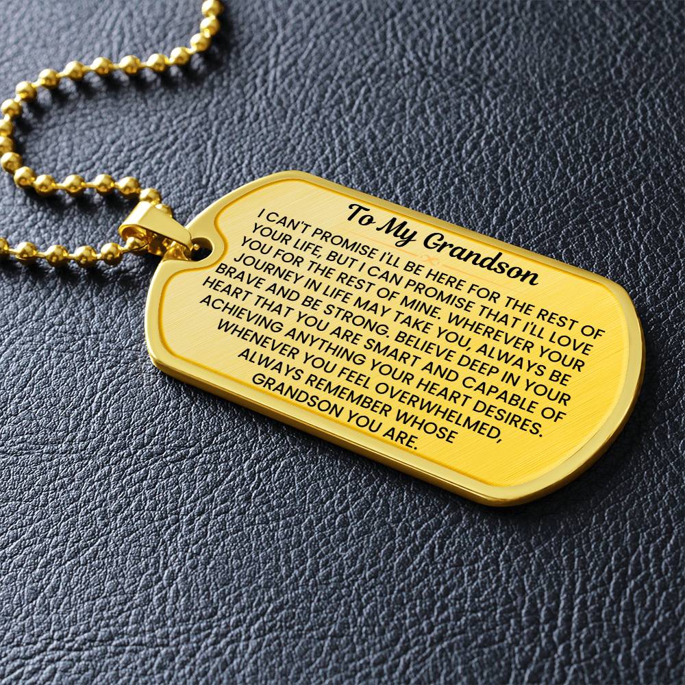 Birthday Dog Tag for Grandson