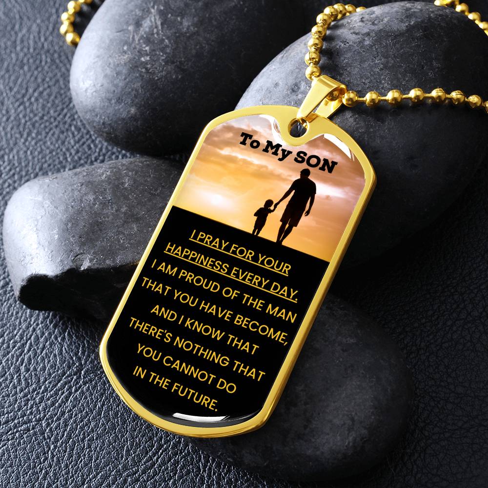 Luxury Military Necklace for Son