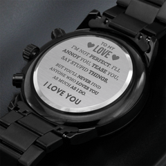 Engraved Graduation Watch For Boyfriend, Sentimental Timepiece Gift, I Love You Forever & Always, To My Love