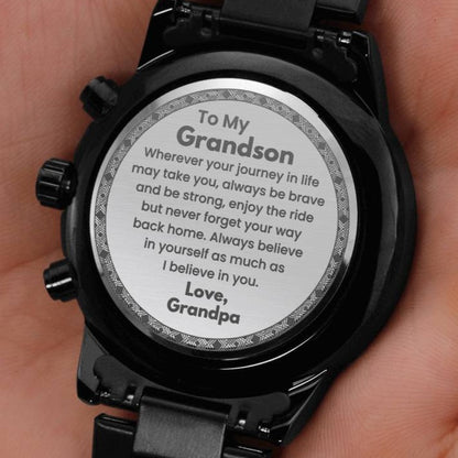 Black Chronograph Watch for Grandson