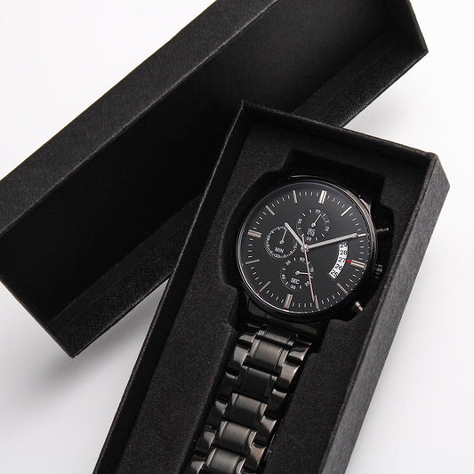 Black Chronograph Watch from Grandma to grandson