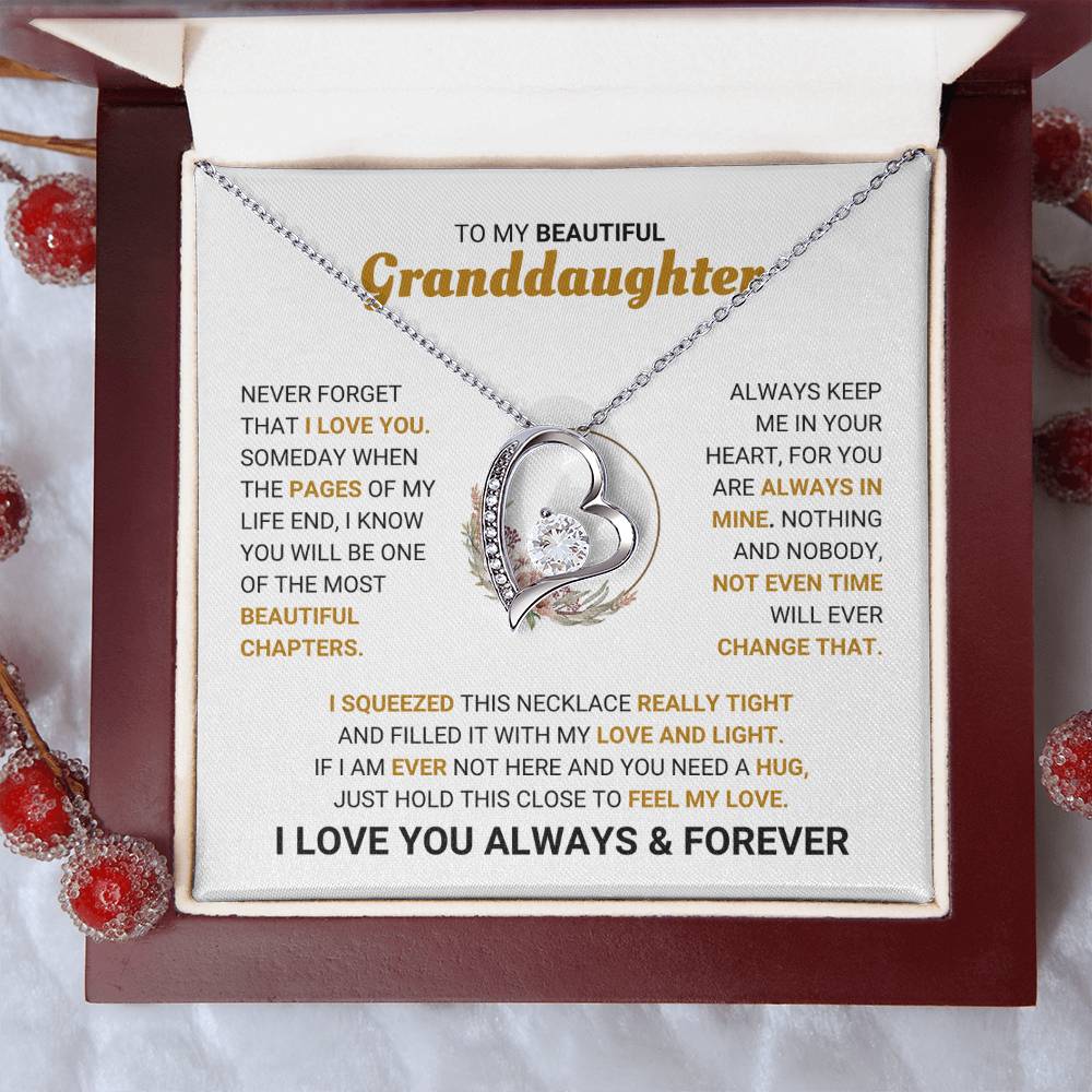 Beautiful Granddaughter Necklace, Gift for Birthday, Graduation, Christmas and Just Because