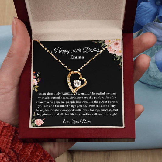 Personalized Gift for 50 Year Old Her Necklace