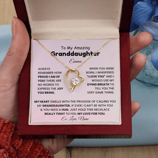 Personalized Present for Granddaughter from Grandma & Grandpa Necklace