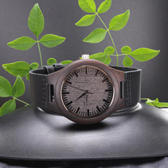 Custom Wooden Men's Watch, Engraved Timepiece, Special Gift For Him, To My King