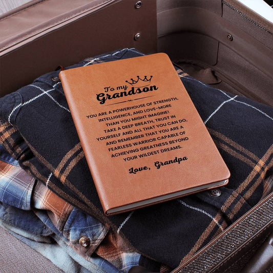 Grandson Leather Journal with Elastic Band