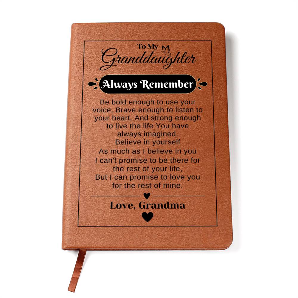 Packaged Leather Notebook from Grandma