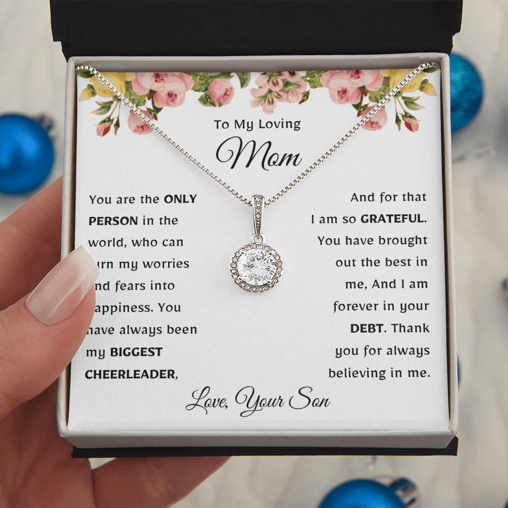 Mother Necklace from Son | Gift for Mother's Day, Christmas, and Birthday