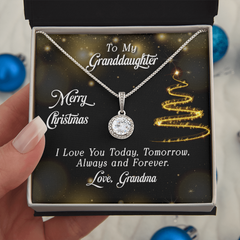 Necklace for Granddaughter Christmas, Inspirational Jewelry Gift, Personalized Keepsake