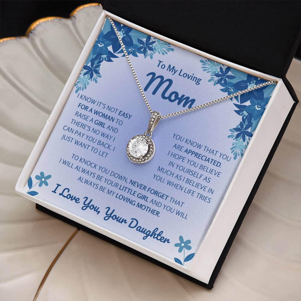 Beautiful Gift for Mom from Daughter, Sparkling Necklace for Mother