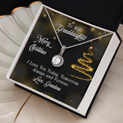 Necklace for Granddaughter Christmas, Inspirational Jewelry Gift, Personalized Keepsake