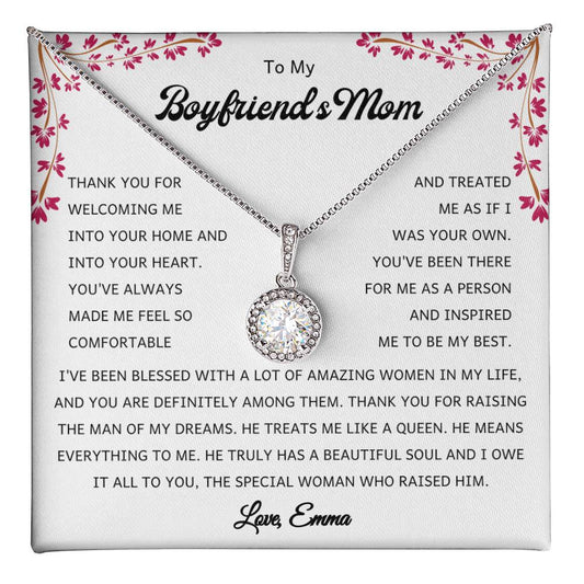Sentimental Gift for Boyfriends Mom | Present for Christmas, Mother's Day & Birthday | Sparkling Necklace
