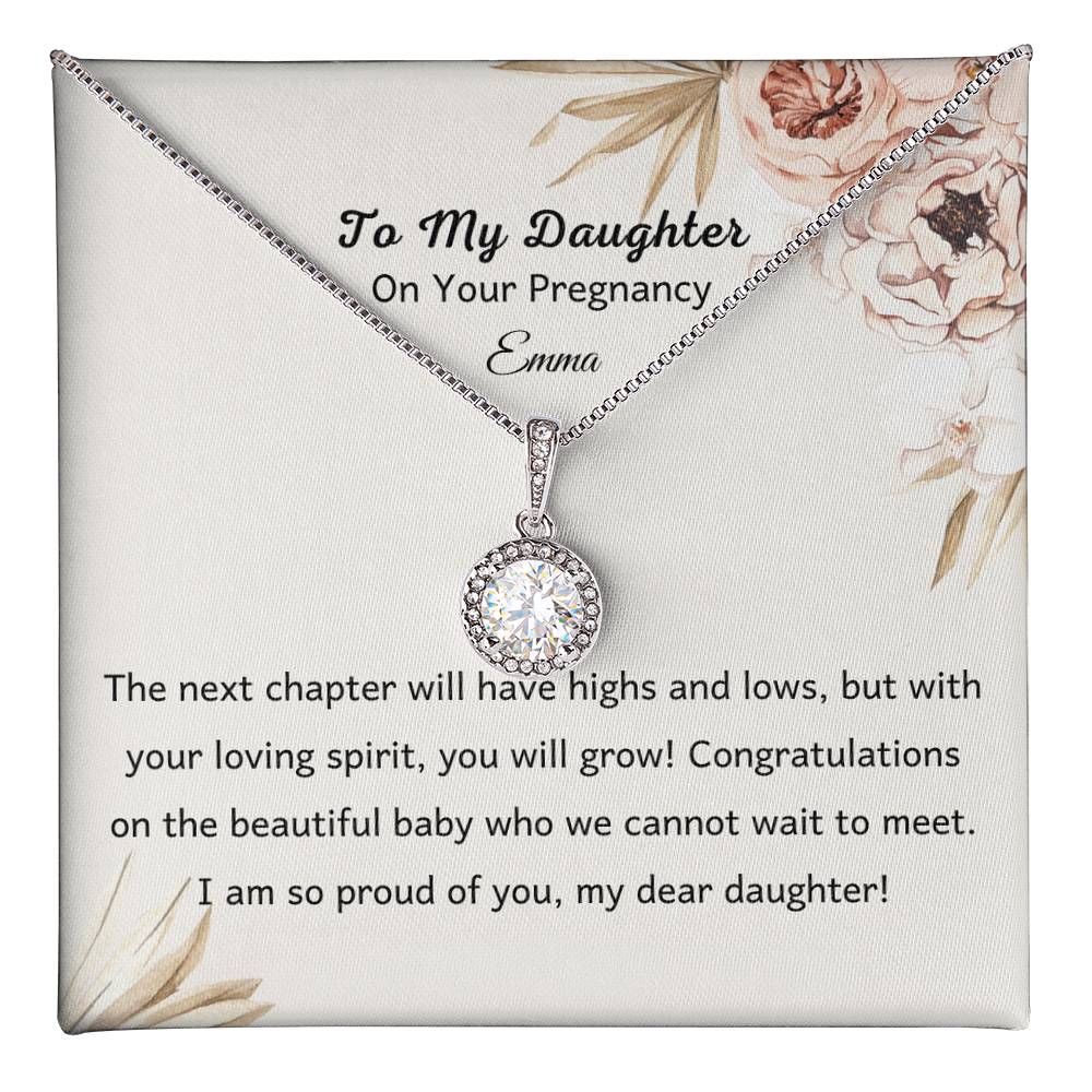 14k white gold pendant necklace for Pregnant Daughter